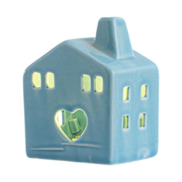 KLKCMS Maison de Village en Céramique Rustique pour l'Hiver Style Ferme pour Table de Vacances