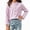Purple, variant on WAVSUF Girls Ribbed Top, Long Sleeve Bow Decor Mock Neck Winter Fall Warm Pullover Pink 7-8