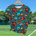 thumbnail image 7 of Mifsaly Womens Casual Graphic Tee Crew Neck Short Sleeve T-Shirt Cute Football Heart Print Soft Breathable Summer Tops Loose Fit Daily Fashion Shirt XXXXXL, 7 of 7