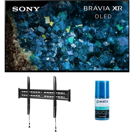 Sony XR55A80L 55 Inch 4K HDR OLED Smart Google TV with PS5 Features with a Walts TV FIXED-MOUNT-43-90 TV Mount for 43 Inch-90 Inch Compatible TV's and Walts HDTV Screen Cleaner Kit (2023)