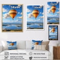 thumbnail image 4 of Designart "Horizon Beyond Orange Hot Air Balloon Adventure III" Hot Air Balloon Floater Framed Wall Decor, 4 of 7