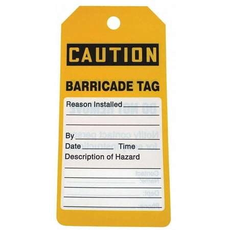 

Accuform Caution Tag By The Roll 6 1/4in H PK100 43Z240