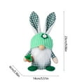thumbnail image 3 of SHENGXINY Easter Bunny Plush, Easter Eggs Hunting Stuffed Bunny Toy, Easter Decorations, Holding Eggs Plushie For Kids Adults Green 5.5x9in, 3 of 6