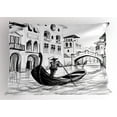 thumbnail image 1 of Sketchy Pillow Sham Gondola in Venice European Famous Canal History Mediterranean Holiday Image, Decorative Standard Size Printed Pillowcase, 26 X 20 Inches, Black and White, by Ambesonne, 1 of 2