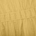 thumbnail image 4 of Qiopertar Women's V-Neck Short Sleeve Midi Dress Pleated Boho Beach Casual Summer Vacation Elastic Waist Pockets Solid Color Dresses, Yellow L, 4 of 7