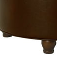 thumbnail image 2 of Benjara 25" Contemporary Leatherette Upholstered Wood Ottoman in Brown, 2 of 2