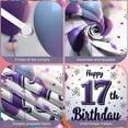 thumbnail image 4 of Purple Theme 17th Birthday Banner Balloon Decor Display Firework Design Glitter Accent 17th Birthday Backdrop for 17th Birthday Party Teen Celebration Indoor Party, 4 of 9