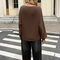 thumbnail image 3 of Womens Off The Shoulder Tops Oversized Tshirts Long Sleeve 2026 Casual Basic Tees, 3 of 5