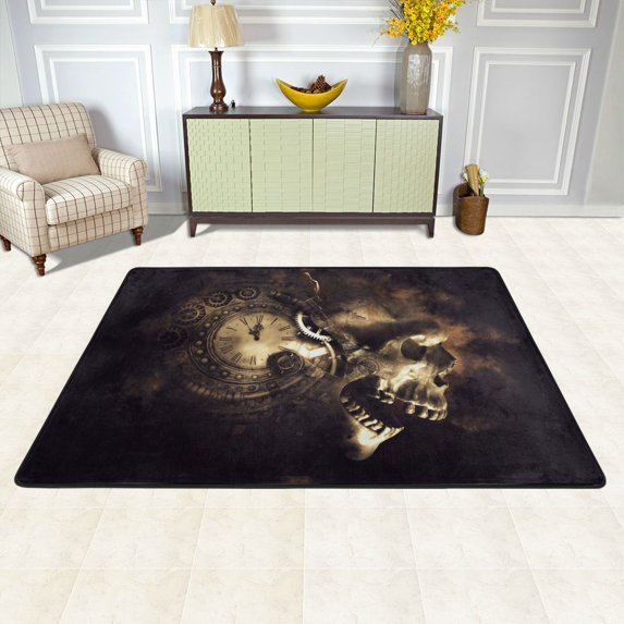 XMXY Steampunk Skull Death Machine Area Rugs Doormat Outdoor Entrance, Facecloth Non-slip Floor Mat Rug for Living Room Kitchen Sink Area Indoor,36"x24"