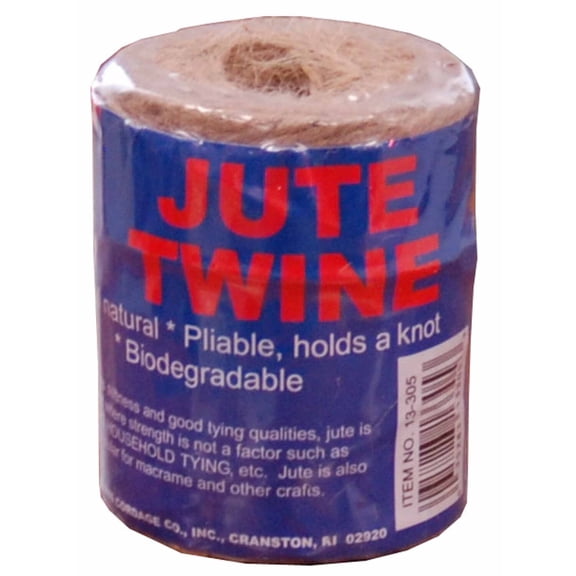 T.W . Evans Cordage 2 PLY 20# BROWN JUTE 450' TUBE