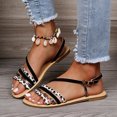 thumbnail image 1 of Sandalias planas romanas con estampado de flores de leopardo minimalistas a la moda para mujer Wmkox8yii  shjk7377, 1 of 9