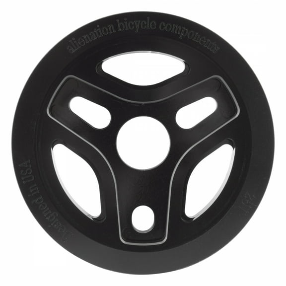 Alienation Starship Chainring 25t 1pc/3pc 1/2in x 1/8in Steel Black BMX Bike