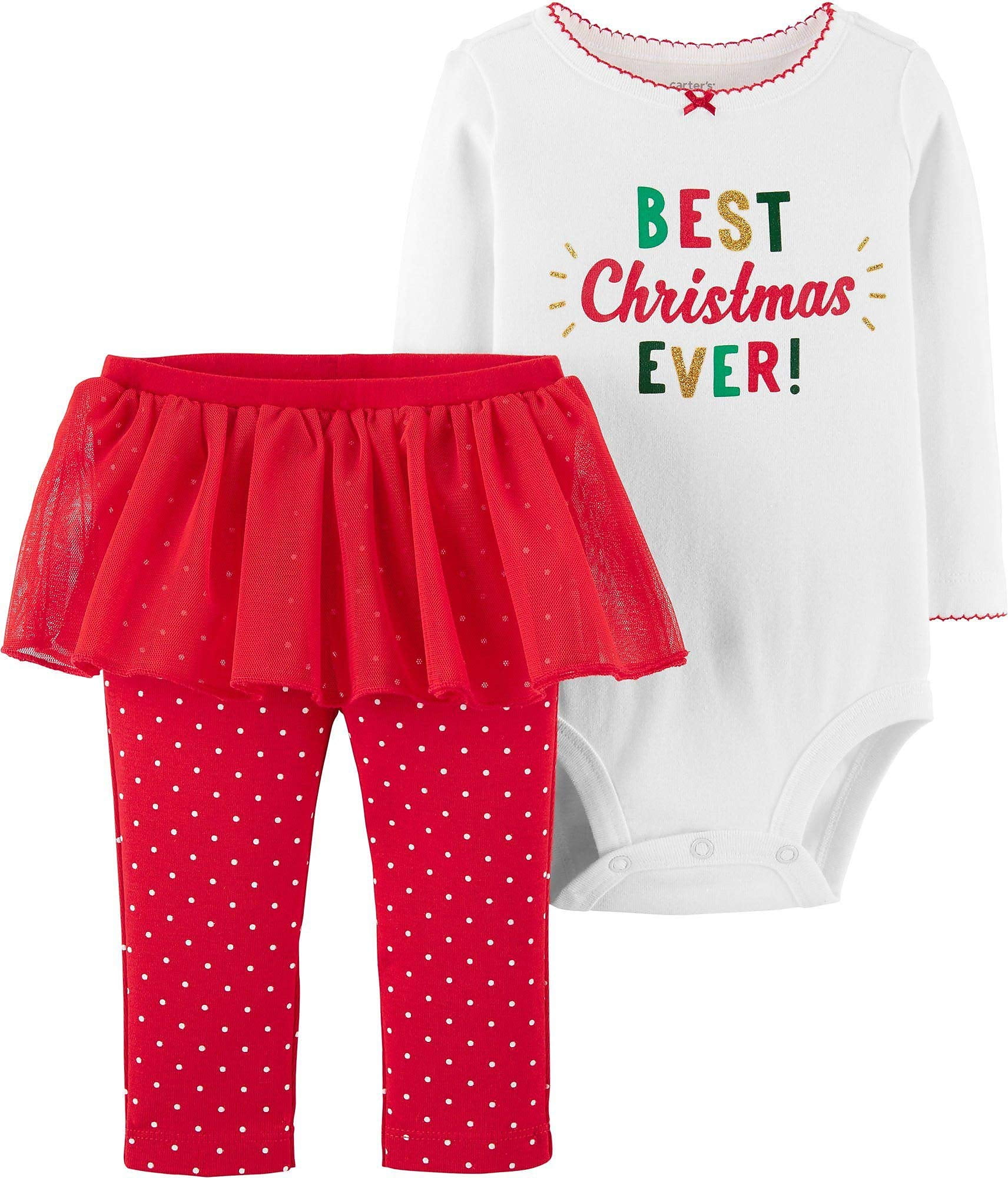 White Christmas 3M Carters Baby Girls 2 Pc Sets 119g105 