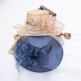 thumbnail image 4 of Versión coreana de verano de sombrero para el sol de malla con flores, sombrero para el sol de playa, sombrero de organza para mujer, 4 of 5