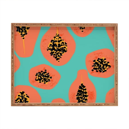 

Society6 Erika Stallworth Papaya Sky Tropical Fruit Large Rectangle Bamboo Tray