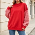 thumbnail image 2 of Azrian Women’s Color Block Sweatshirt,Ladies Contrast Sleeve Pullover Sizes S-3XL, 2 of 6