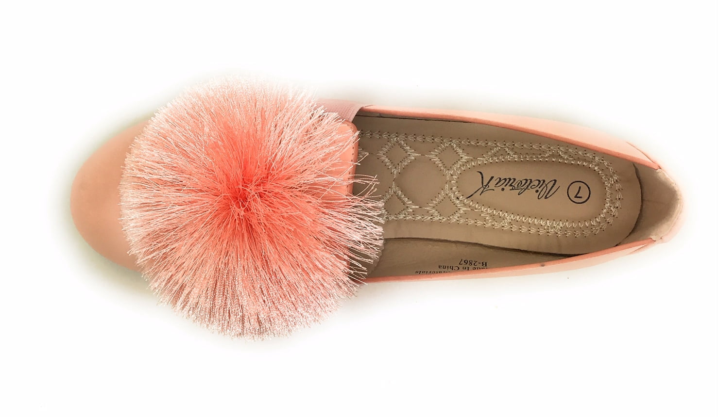 Victoria K Pom-Pom Ballerina Flats (Women)