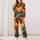 thumbnail image 2 of Balery Deep Yellow Colorful Sunflower Conjunto de Pijama con Estampado para Mujer, Conjunto de Dos Piezas con Manga Larga, Ropa de Dormir Suave con Bolsillos, Pijamas Cómodos-X-Large, 2 of 7