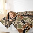thumbnail image 4 of Feelyou Rustic Moose Deer Queen Comforter Set, Western Camouflage Bedding Set, 3pcs, 4 of 8