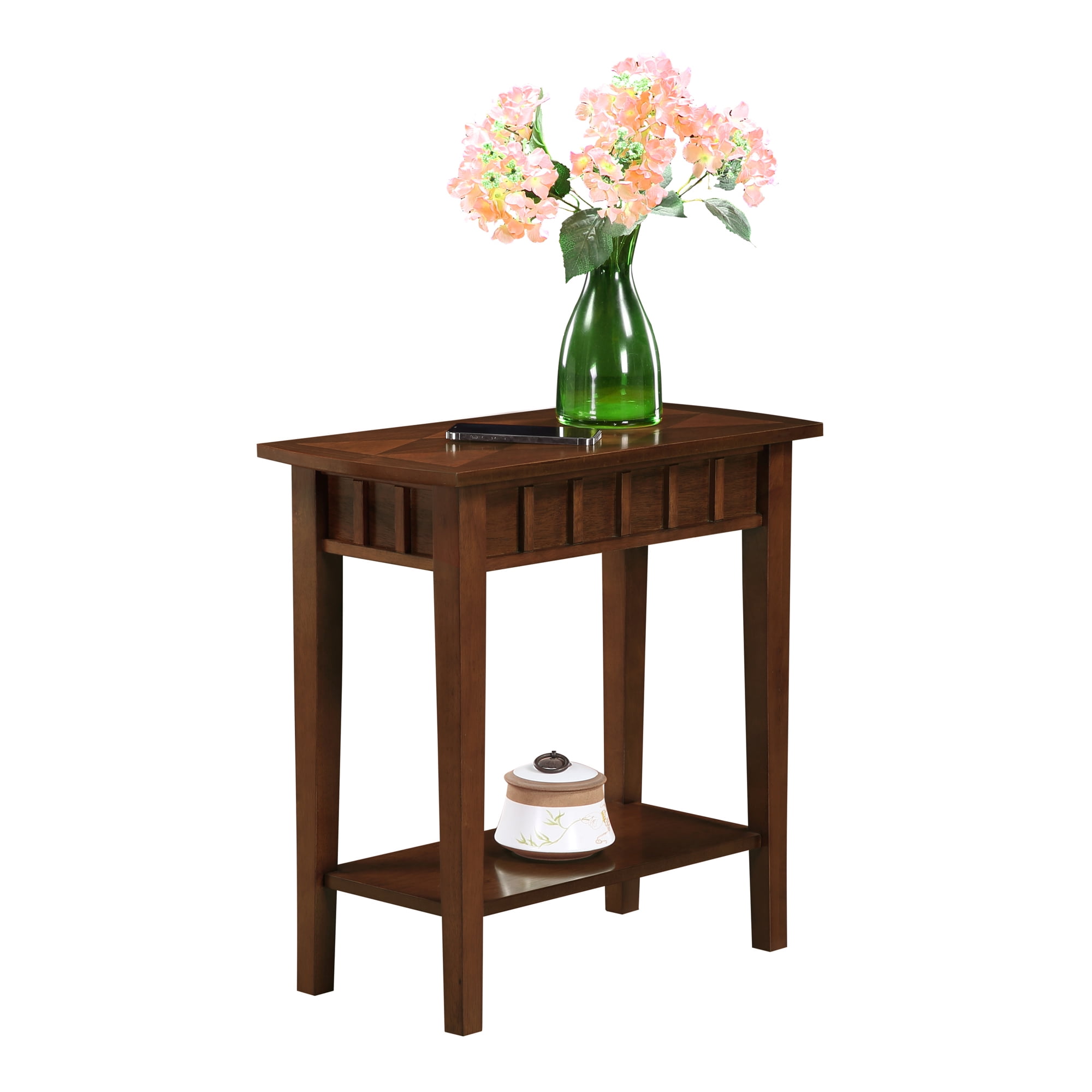 Convenience Concepts Dennis End Table with Shelf, Espresso