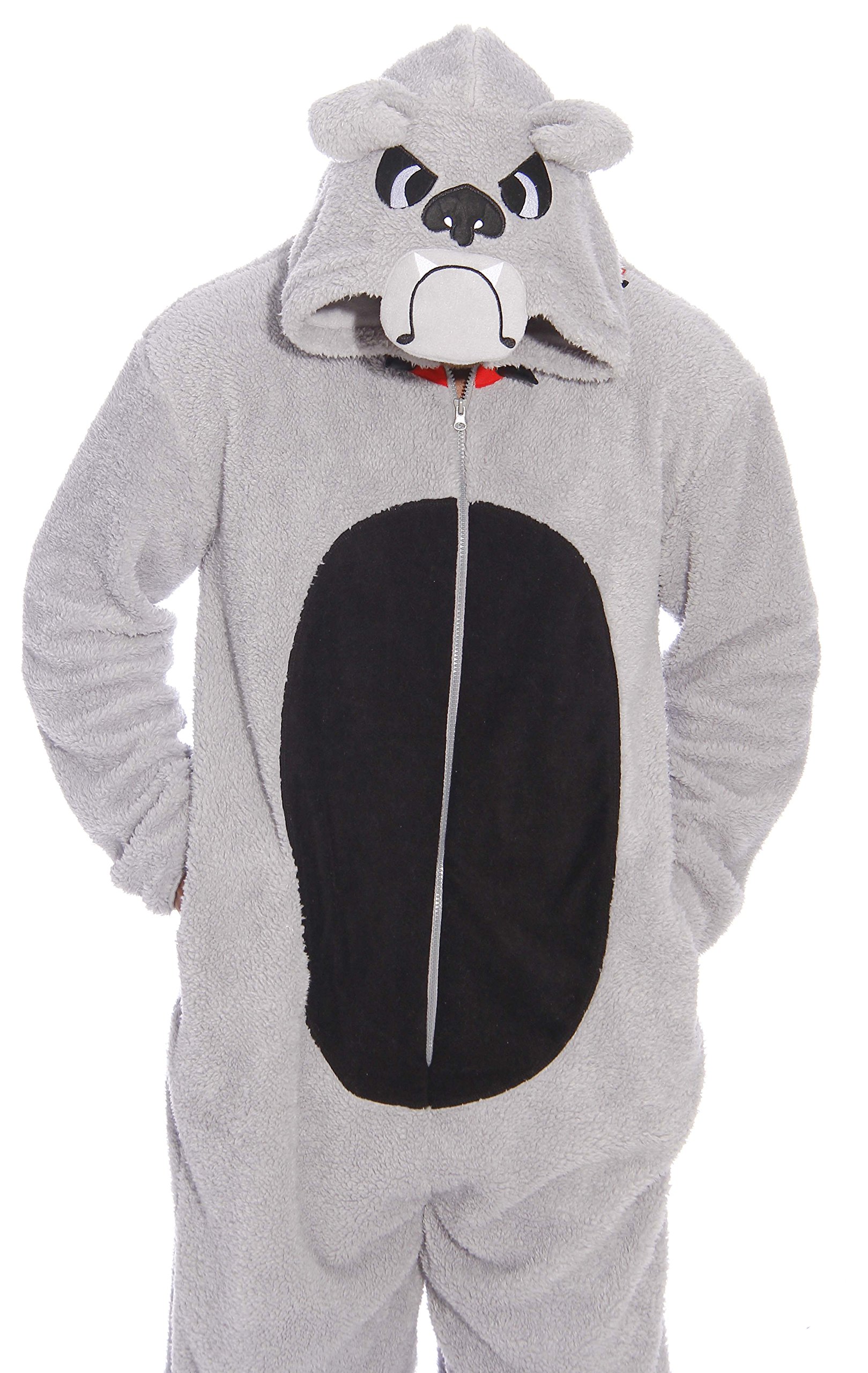 Just Love Bulldog Adult Onesie (Bull Dog, Small)