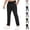 03# Black, variant on Men's Elastic Waist Hiking Pants Water Resistant Quick-Dry Lightweight Outdoor Sweatpants with Zipper Pockets Army Green XL