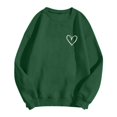 thumbnail image 4 of Women Valentine's Day Sweatshirts Fashion Love Heart Graphic Long Sleeved Round Neck Blouse Fall Winter Comfy Loose Pullover Tops, 4 of 4