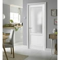 thumbnail image 4 of Pantry Kitchen Lite Pre-Hung Door | Lucia 22 White Silk with Frosted Opaque Glass | Single Panel Frame Trims | Bathroom Bedroom Sturdy Doors-18" x 80", 4 of 6