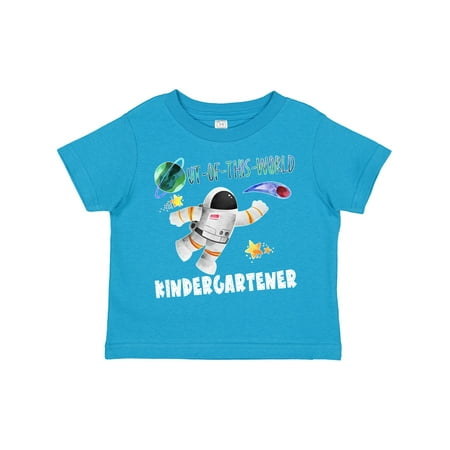 

Inktastic Out of This World Kindergartener Astronaut in Space Gift Toddler Boy or Toddler Girl T-Shirt