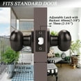 thumbnail image 2 of Knobelite (3 Pack) Round Passage Door Knob (Non-Locking Knobs), Keyless Doorknobs Interior / Exterior Door Lockset, Knobs for Hallway / Closet, Oil Rubbed Bronze Finish Door Hardware, 2 of 7