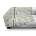 thumbnail image 3 of Striped Soft Flannel Fleece Blanket, Watercolor Paint Brush Pattern in Pastel Tone with Grunge Effects Nouveau Artwork, Cozy Plush for Indoor and Outdoor Use, 60" x 80", Multicolor, by Ambesonne, 3 of 6