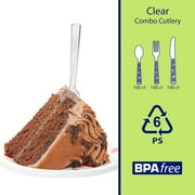 Party Dimensions 80203 Solid Clear Combo Cutlery - 3000 Per Case