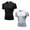 Black+White, variant on YUSHOW 2 Pack Mens Compression Shirts Short Sleeve Athletic Cool Dry Workout T Shirt Size L