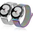 thumbnail image 1 of 2 Packs Soft Metal Milanese Samsung Watch 4/5 Band, Mesh Loop 20mm Super Breathable & Comfortable band, Compatible with Samsung Galaxy Watch 5/Watch 5 Pro/Galaxy Watch 4/Active 2/ Watch 3 41mm, 1 of 9