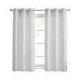 thumbnail image 5 of Modern Elements Hannah Modern 2-Piece Grey Grid Light Filtering Curtain Set, 5 of 5