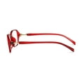 thumbnail image 3 of 1 Pair Womens Ladies Blue Light Blocking Reading Glasses Red Readers for Reading Paper work +2.25, 3 of 4