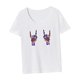 thumbnail image 5 of Camiseta básica cómoda de verano para mujer, para vacaciones, viajes en la calle, trabajo L, 5 of 7