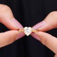 thumbnail image 5 of Heart Shape Moissanite Engagement Ring 2 Carat (8 mm, D-VS1 Quality), 10K Yellow Gold, US 11.25, 5 of 7