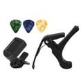 thumbnail image 6 of Guitar Capo Pick Tuner Set LED Display Guitar Clear Backlight Reading Accessories Tuner Kit, 6 of 8