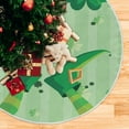 thumbnail image 5 of FMSHPON Cute Leprechuan Xmas Christmas Tree Skirt Stand Mat for Holiday Party Decoration Indoor Outdoor 36 inches, 5 of 6