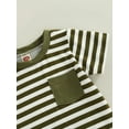 thumbnail image 5 of ALASELEGANTES Toddler Baby Boys Summer Short Clothes Set, 0-24 Months 2T 3T Short Sleeve Stripes T-shirt with Elastic Waist Shorts 2 Pieces Outfit, 5 of 7