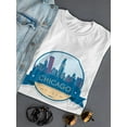 thumbnail image 3 of Skyline Badge Chicago City Women White T-Shirt, Female Large, 3 of 4