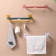 thumbnail image 7 of Wall Mounted Towel Rack Rustproof Towel Bar, Foldable Towel Storage Holder Antique Hand Towel Holder Kitchen Bathroom Towel Rack Storage Hook Design, 7 of 7