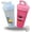 Pink/White, variant on Workout Motivational Protein Shaker Sports and Outdoor 28oz Nutrition Water Bottle 2 Pack