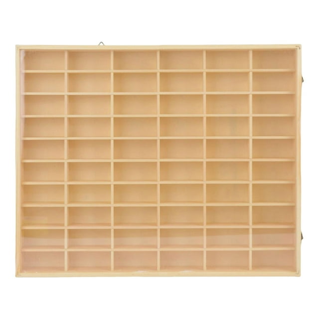 yuksok Étagère de Présentation pour Figurines d'Action Polyvalente Présentoir en Bois pour Voiture 60 Compartiments