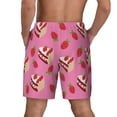 thumbnail image 2 of Lsque Mens Swim Trunks Strawberry Cake Pattern - Bathing Suit Compression Liner - Beach Swim Shorts Swimwear - (S-3XL) - Stretch Quick Dry -XX-Large, 2 of 9