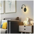 thumbnail image 5 of Luz de lectura LED de cabecera 3W Luz de lectura LED de cisne flexible Luz de pared negra Luz de lectura LED con interruptor Blanco cálido 3000K Moderno, 5 of 5
