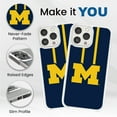 thumbnail image 2 of Michigan Wolverines HD Phone Case Compatible with Apple iPhone 15 (Stripe) by Affinity Bands, 2 of 3