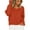 Orange, variant on AOOCHASLIY Clearance Sweaters Women's Fashion Long Sleeves V-Neck Solid Color Loose Tops Blouse Knitted Sweater