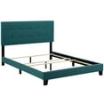 thumbnail image 2 of Modway Amira King Upholstered Fabric Bed in Teal, 2 of 2
